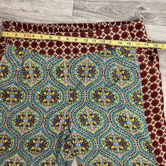 Blue Epic Bohemian Artsy Hippie Coastal Flowy Pocket Pants Yoga Joggers - Picture 7 of 13